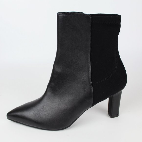 Stuart Weitzman Lauri 75 Booties | Sleek Black Ankle Boots for Work & Nights Out - Picture 4 of 12